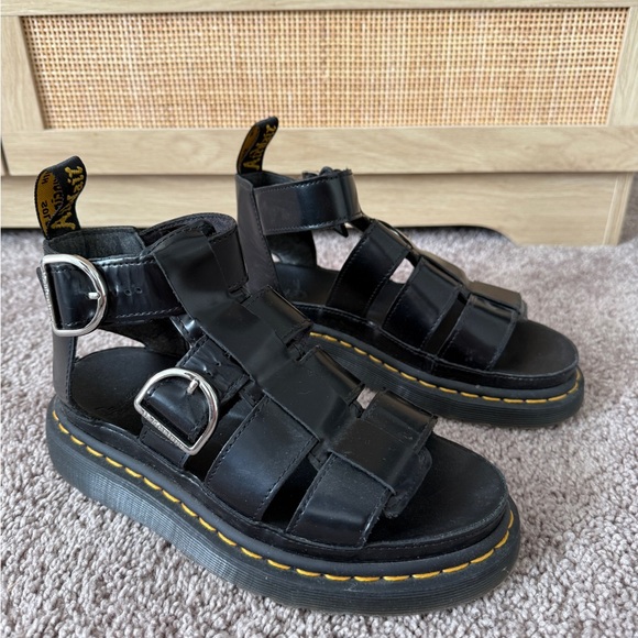 Dr. Martens Shoes - Dr. Martens Black Leather gladiator Sandals size 37 / 6